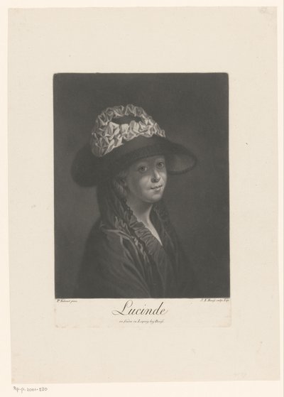 Portret van Lucinde door Johann Friedrich Bause