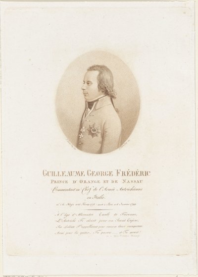 Portret van Frederik, prins van Oranje-Nassau door Johann Friedrich Bolt