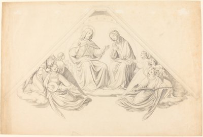 Christus en de Maagd met Muziekmakende Engelen door Johann Friedrich Overbeck