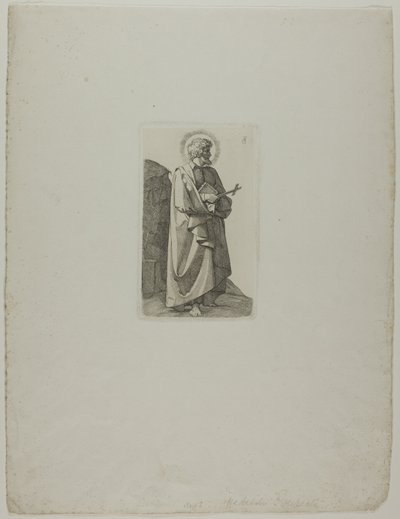 Filippus Neri met kruis en boek door Johann Friedrich Overbeck