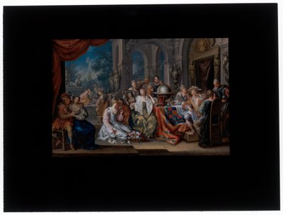 Allegorie van de vijf zintuigen door Johann Georg Platzer