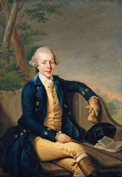 Portret van Ernst II, Hertog van Saksen-Gotha-Altenburg door Johann Georg Ziesenis the Younger