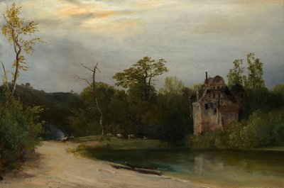 Parklandschap in de vroege ochtend door Johann Georg von Dillis