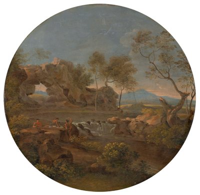 Zuidelijk Landschap met Rotsboog door Johann Georg von Dillis