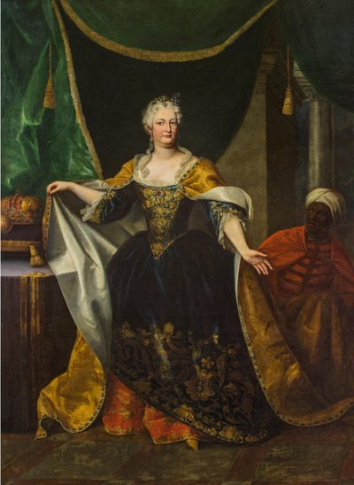 Portret van Elisabeth Christine van Brunswijk-Wolfenbüttel (1691-1750), echtgenote van Karel VI, keizer van het Heilige Roomse Rijk (1685-1740) door Johann Gottfried Auerbach