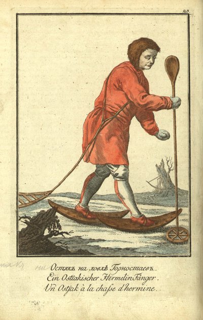 Ostyak op een hermelijnenjacht door Johann Gottlieb Georgi