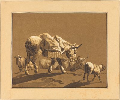 Ezel door Johann Gottlieb Prestel after Joseph Wagner
