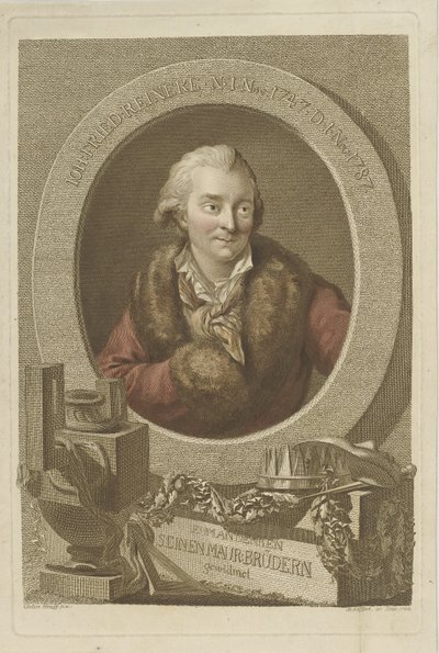 Portret van Johann Friedrich Reinecke 1745-1787, 1788 door Johann Gottlob Seyffert