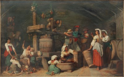 Romeinse wijnpers door Johann Heinrich Hasselhorst