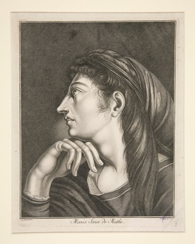 Marie, zuster van Mathe door Johann Heinrich Lips