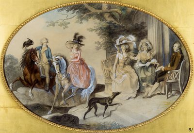 Lady St. Aubyn en haar Familie door Johann Heinrich Ramberg