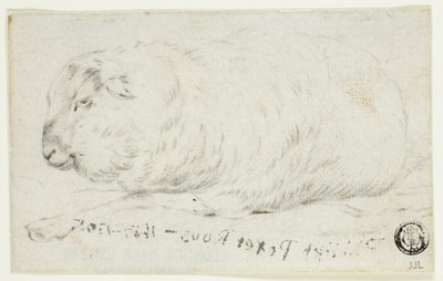 Liggend schaap door Johann Heinrich Roos