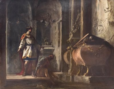 Saul en de heks van Endor door Johann Heinrich Schonfeldt