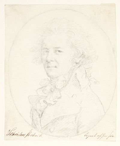 Zelfportret(?) door Johann Heinrich Schroder