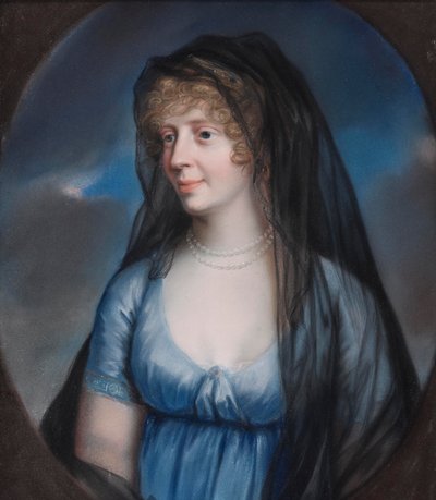 Johann Heinrich Schröder - prinses Luise von Stolberg-Gedern, weduwe-hertogin van Saksen-Meiningen door Johann Heinrich Schroder