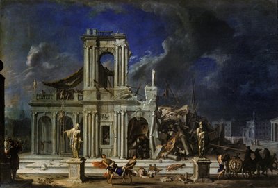 Simson die de Filistijnen verslaat, ca. 1633-34 door Johann Heinrich Schönfeld