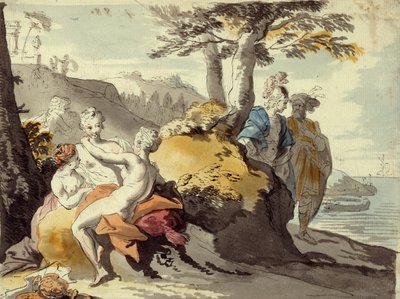 Telemachus en Mentor op Cyprus door Johann Heinrich Tischbein