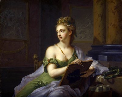 De negen muzen - Calliope (Epische poëzie) door Johann Heinrich Tischbein