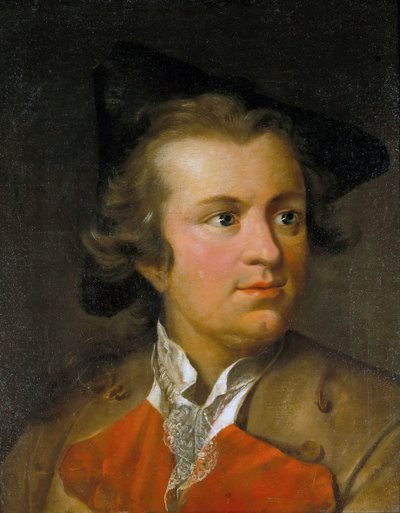 Portret van Gotthold Ephraim Lessing door Johann Heinrich Tischbein