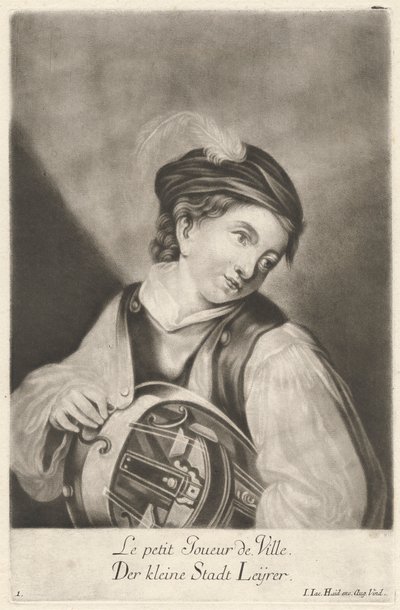 De kleine stadsspeler door Johann Jacobus Haid