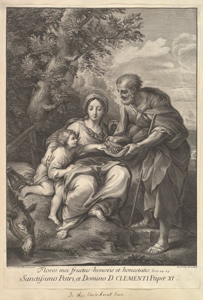 De Maagd en Jozef met de Jonge Jezus, 1710-40 door Johann Jakob Frey the Elder