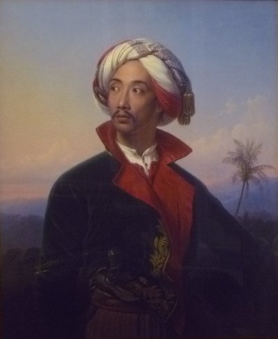 Portret van Prinz Raden Saleh Syarif Bustaman (1811-1880) door Johann Karl Bähr