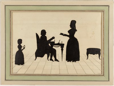 Mr en Mrs Roland en hun dochter Eudora door Johann Kaspar Lavater