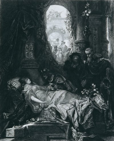 De schijndode Julia Capulet door Johann Klaus