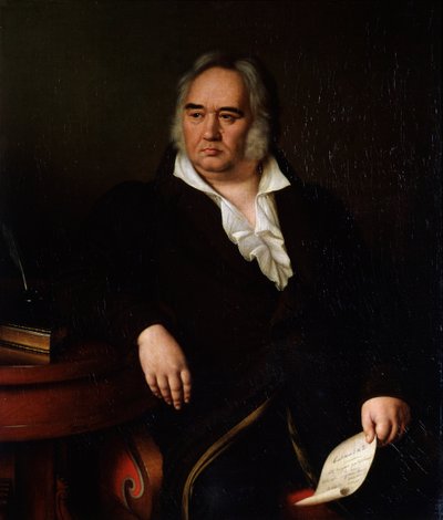 Portret van de dichter Ivan A Krylov, 1832 door Johann Leberecht Eggink