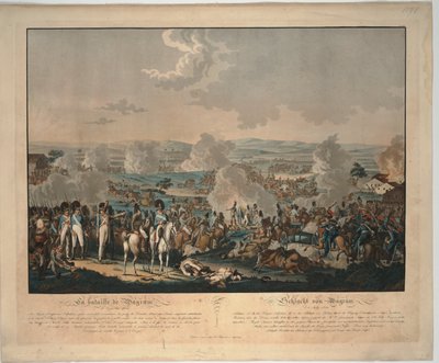 De Slag bij Wagram door Johann Lorenz Rugendas the Younger