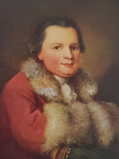 Duits: Portret van Beat Ludwig Walthard, uitgever. door Johann Ludwig Aberli