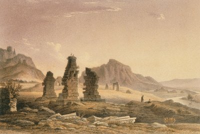 Omgeving van Sardis. Ets door Bernatz et alii - Steinkopk J.F. Editore door Johann Martin Bernatz