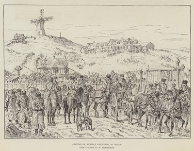 Aankomst van Russische Artillerie in Wilna door Johann Nepomuk Schonberg