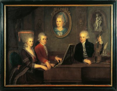 Oostenrijk, Salzburg, Familie Mozart door Johann Nepomuk della Croce