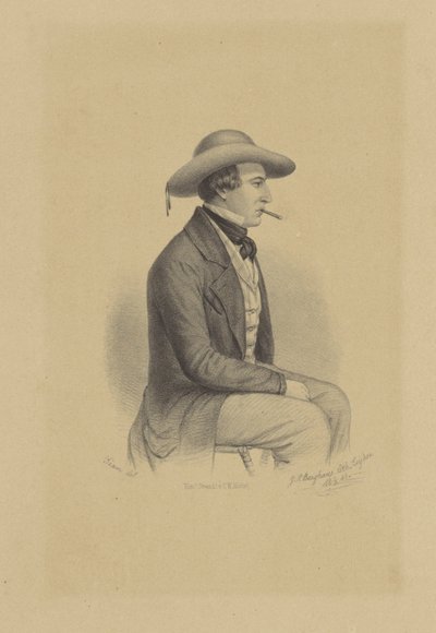 Portret van Jean Henri de Laat de Kanter door Johann Peter Berghaus