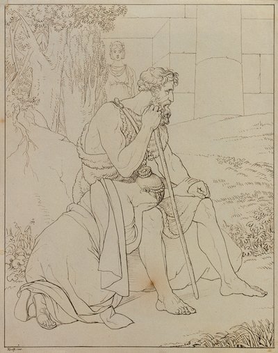 Oedipus en Antigone door Johann Peter Krafft