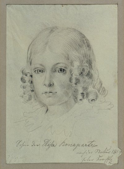Zoon van Elisa Bonaparte door Johann Peter Krafft