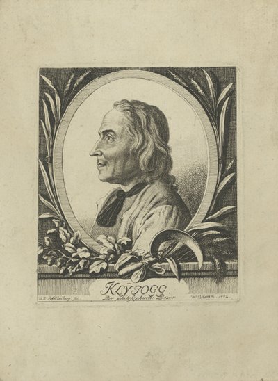 Portret van Jakob Kleinjogg Gujer 1718-1785, 1772 door Johann Rudolf Schellenberg