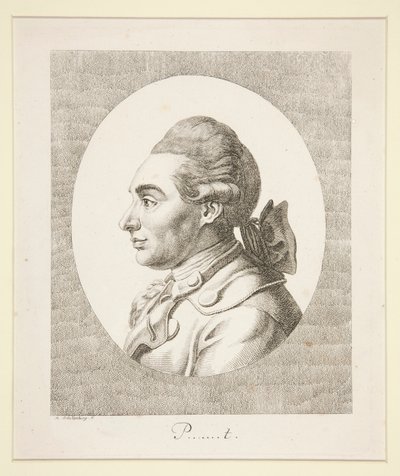 Portret van P door Johann Rudolph Schellenberg