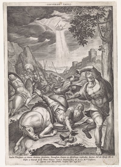 Bekering van Paulus door Johann Sadeler (I)
