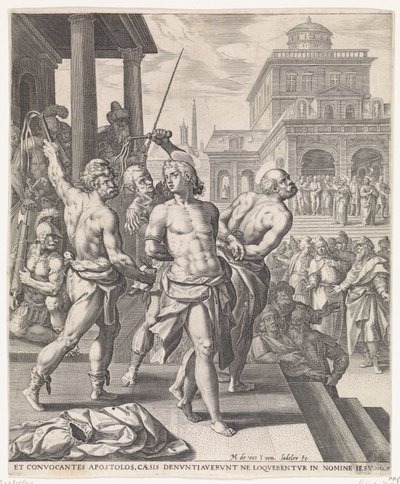 Geseling van de apostelen door Johann Sadeler (I)