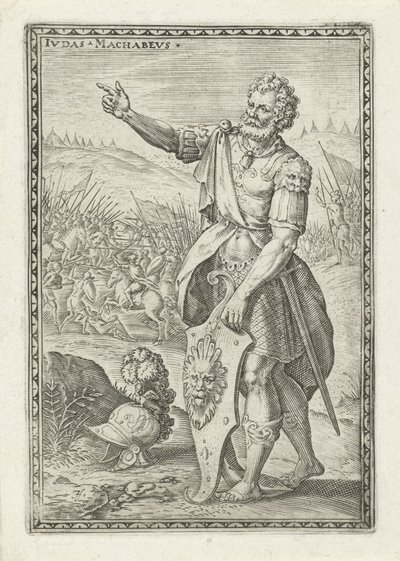Judas Makkabeüs Personen uit het Oude Testament door Johann Sadeler (I)