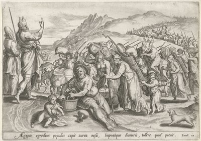 Uittocht uit Egypte door Johann Sadeler (I)