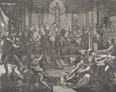 Een Plezierhuis, 1588 door Johann Sadeler I