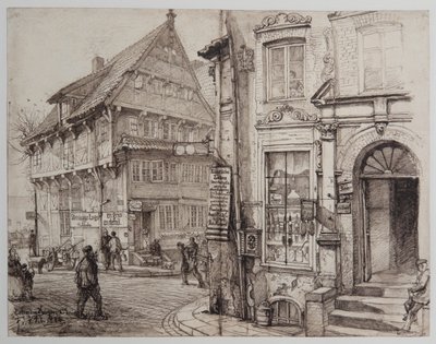 HH-Riefesell-16-Ecke-Kajen-Deichstrasse-08-02-1884 door Johann Theobald Riefesell