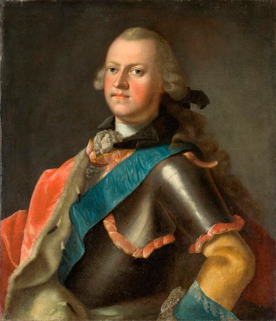 Hertog Ernst Friedrich III Carl van Saksen-Hildburghausen (1727-1780) door Johann Valentin Tischbein