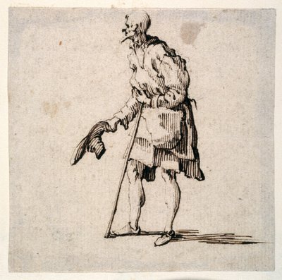 Plattelandsman die zijn hoed afneemt door Johann Wilhelm Baur