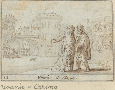 Uranio en Carino, 1640 door Johann Wilhelm Baur