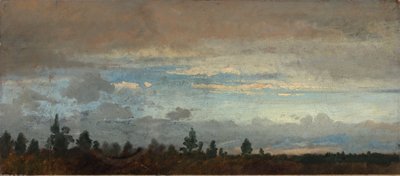 Bewolkte avondhemel door Johann Wilhelm Schirmer