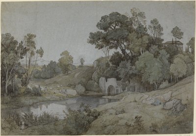 De grot van Egeria door Johann Wilhelm Schirmer